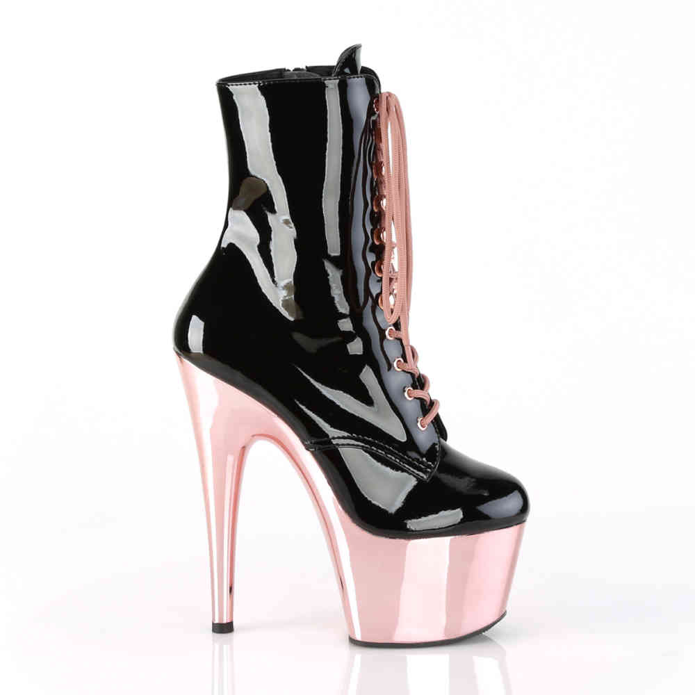 Pleaser - ADORE1020 Platform Boots, Pole dance shoes - Pole dance shoes - Black/Pink Product image